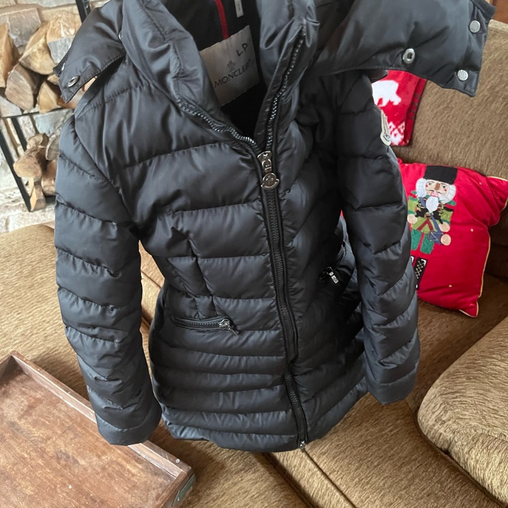 Moncler Kids Charcoal Puffer Coat